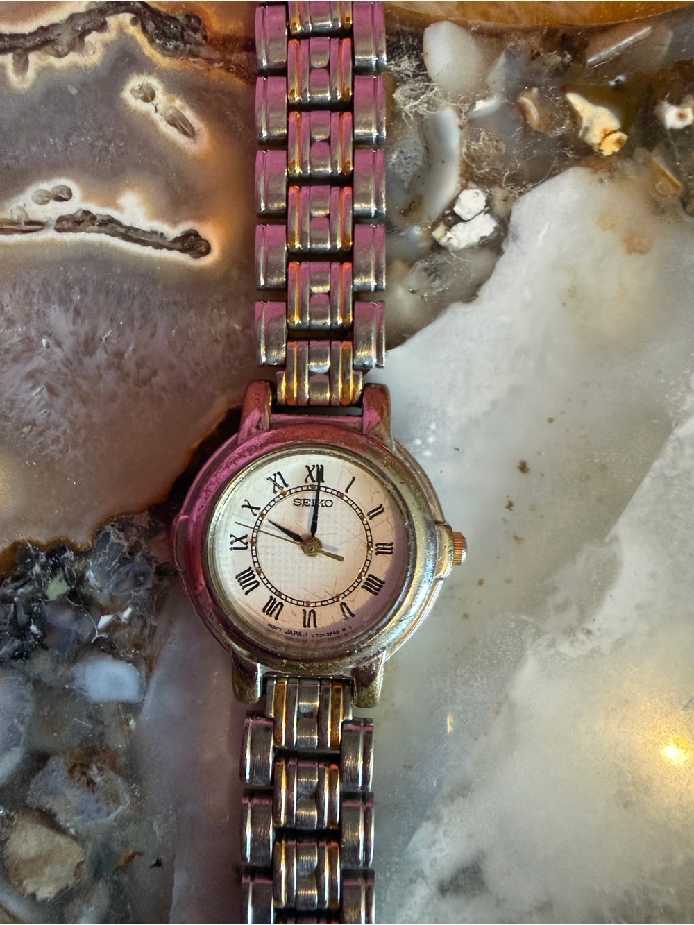 Seiko Two-Tone Silver and Gold Women's Bracelet Watch